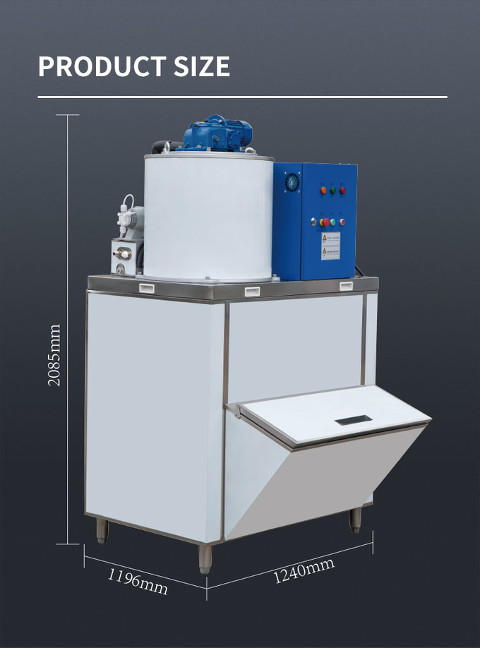 Encimera del fabricante de hielo de la escama de la refrigeración por aire 500kg para el generador comercial R404a 12