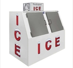 Congelador empaquetado de la expendidora automática del hielo del compartimiento 1699L del almacenaje del hielo con el frente inclinado