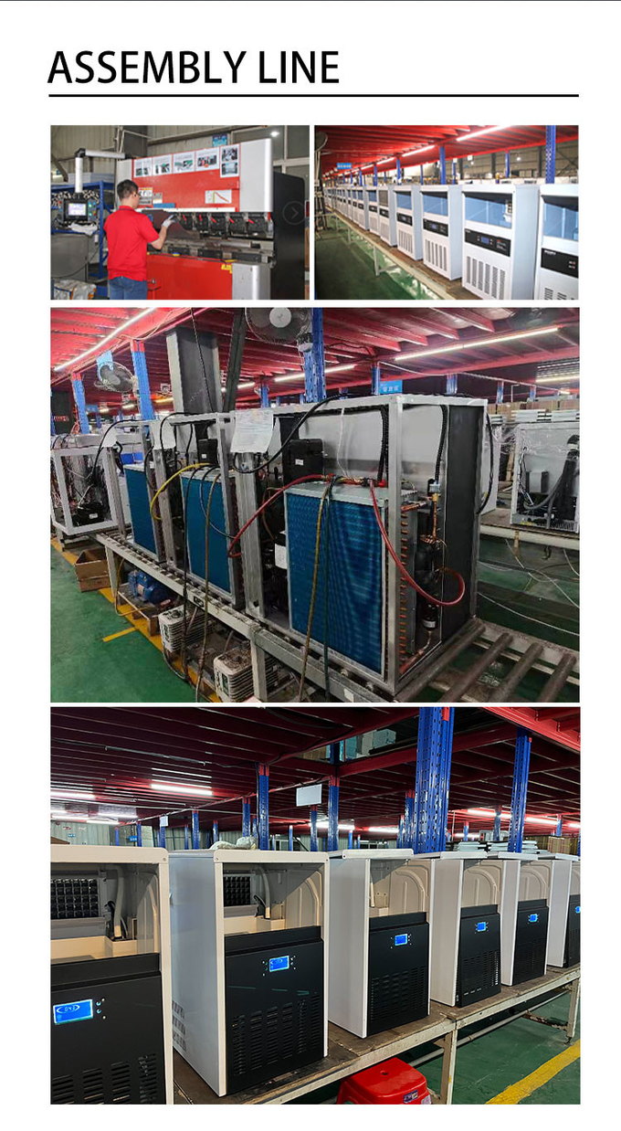 Fabricante comercial de limpieza automático industrial del cubo de hielo de la máquina de hielo de R404a que mide el tiempo 200KG 9