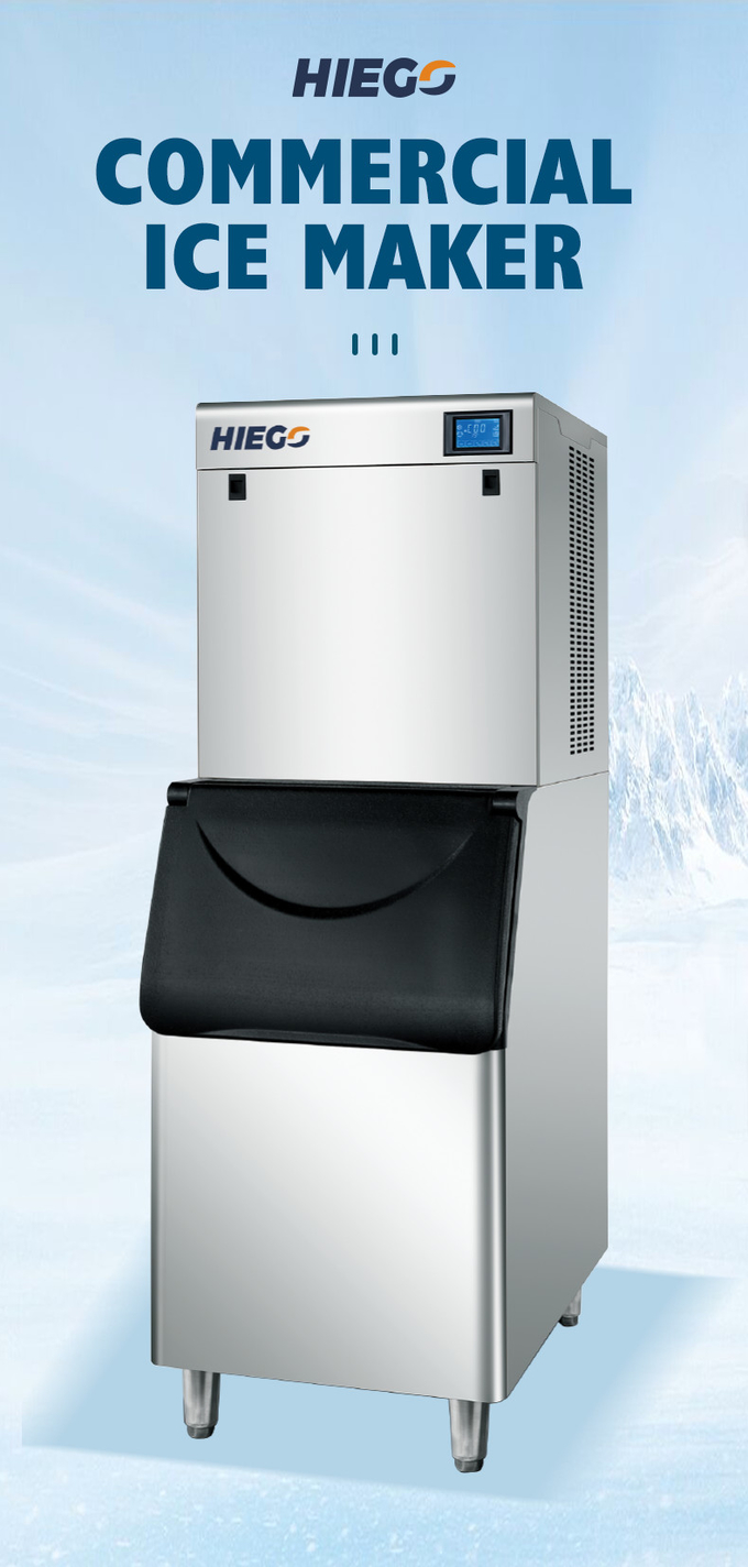 200 kg / 24H Máquina comercial para hacer cubitos de hielo Máquina para hacer hielo Máquinas de hielo automáticas para uso en hoteles 0