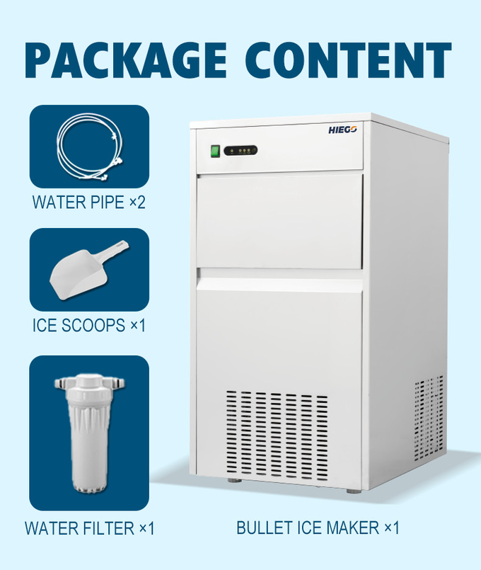 Máquina de hielo de pepita comercial libre de escarcha máquina de cubitos de hielo de bala de 100 kg 700w 9