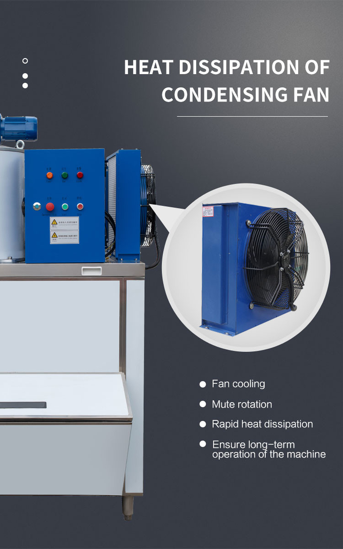 Encimera del fabricante de hielo de la escama de la refrigeración por aire 500kg para el generador comercial R404a 5