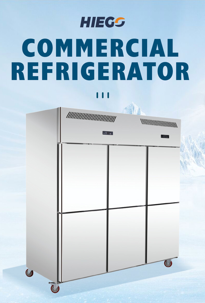 refrigerador vertical comercial 500L para el equipo de la cocina del restaurante del hotel 0