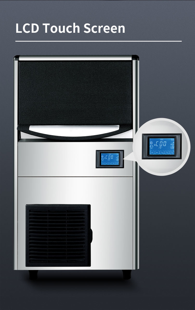 Máquina de hielo automática comercial 150Lb para la refrigeración por aire de la tienda 60kg de la barra 4