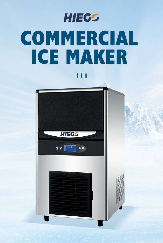 Máquina para hacer cubitos de hielo de 40 kg/24 horas, máquina de hielo pequeña de autoinspección para barra casera 1
