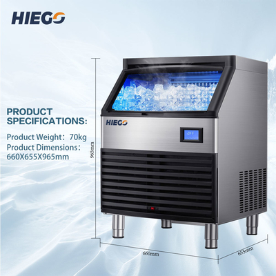 Máquina de hielo automática del bloque de la máquina de hielo del ABS del acero inoxidable para la tienda de la comida de la bebida