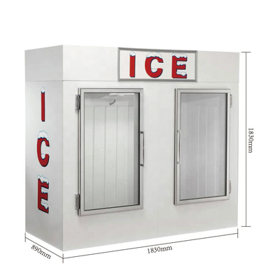 Exhibidor de hielo para exteriores R404a Exhibidor de helados con refrigeración por aire