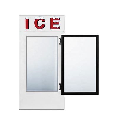 Exhibidor de hielo con puerta de vidrio y refrigeración por aire, vitrina de helado de acero inoxidable 850l