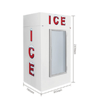 1841L R404a empaquetó a la expendidora automática del hielo con la puerta de cristal de calefacción