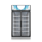 Refrigeración por aire verticalmente 2 control de la temperatura de cristal del refrigerador 800L Digitaces de la exhibición de la puerta
