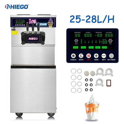 herramienta poner crema congelada de la preparación 1800w de la máquina comercial del helado con el compresor 50HZ de Panasonic