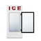 Congelador de exhibición de paletas de PVC para exhibición de hielo al aire libre de acero inoxidable R404a