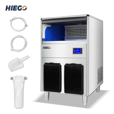 máquina de hielo industrial portátil 80kg de la refrigeración por aire del fabricante de hielo de la media luna 80kg/24hr