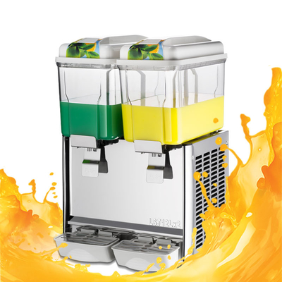 Mini máquina dispensadora de jugo comercial, extractor de 12l, tanque doble, bebida mixta, bebida fría