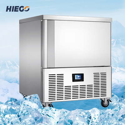 R404A Congelador de ráfaga Refrigerador 5 Bandejas Refrigeración por aire Congelador de ráfaga industrial