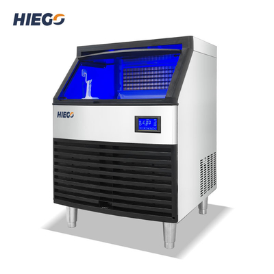 Máquina de hielo automática de 120 kg Máquina de cubitos de hielo de encimera de 22 mm R404