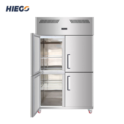 4 temperatura doble vertical comercial del refrigerador 1000L de las puertas sola