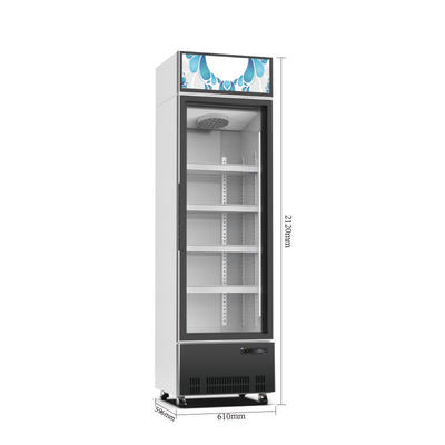 Un refrigerador más fresco de la exhibición del supermercado de la puerta de la bebida de cristal al por menor comercial del refrigerador