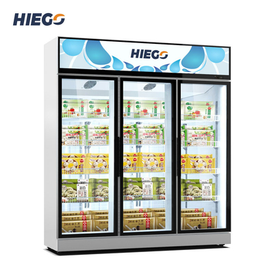 Refrigerador de cristal de la exhibición de la cerveza de la puerta de la barra 3 más frescos del supermercado de la bebida de la bebida R290