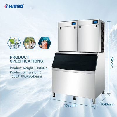 Máquina de acero inoxidable mediana de la fabricación del cubo de hielo con la producción de 1 tonelada/día