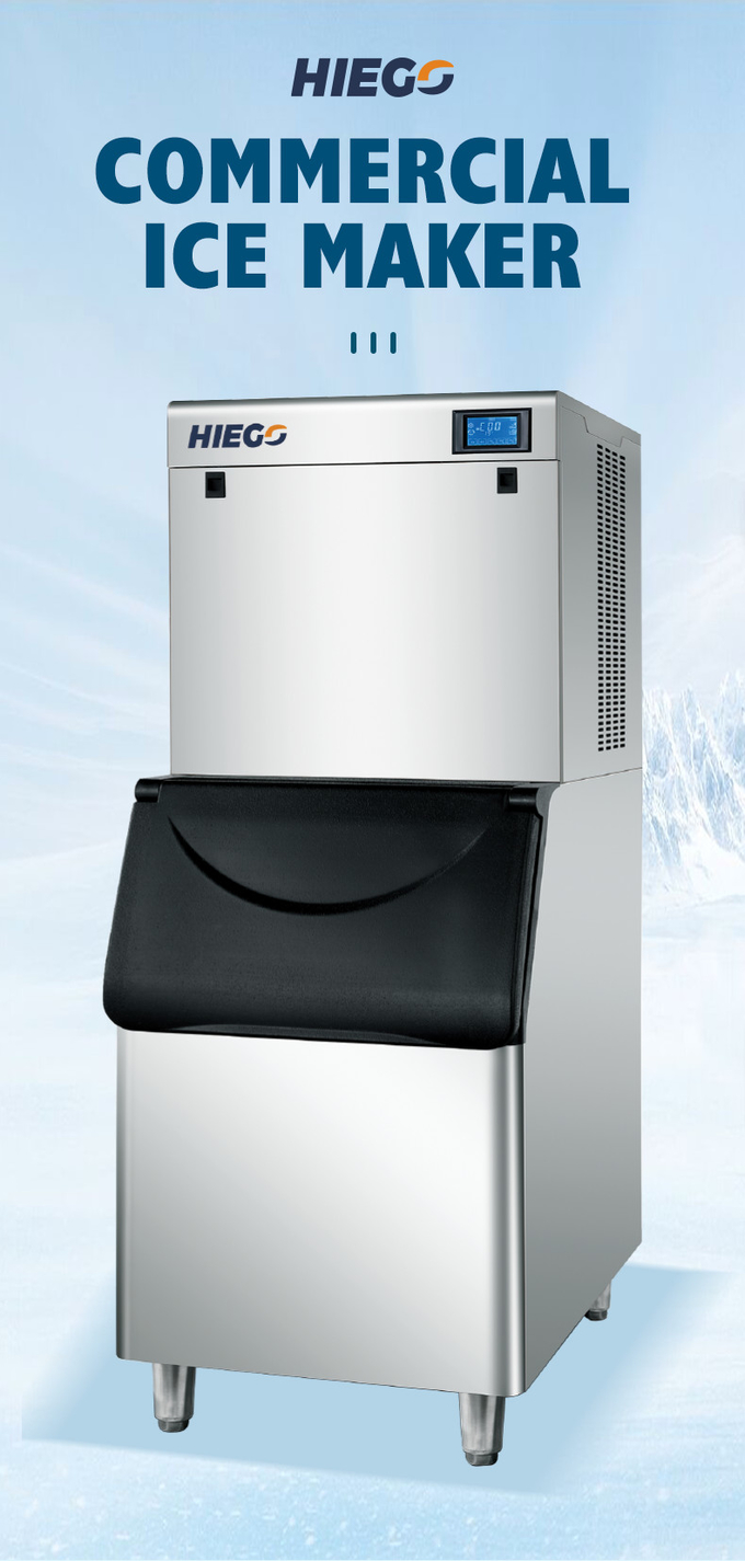 Máquina de hielo automática 250KG/24H 22x22x22mm Máquina de hielo comercial con contenedor 150kg 1