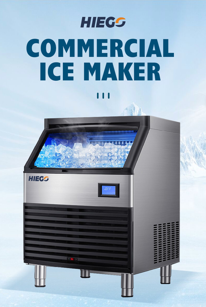 Máquina de hielo automática del bloque de la máquina de hielo del ABS del acero inoxidable para la tienda de la comida de la bebida 0