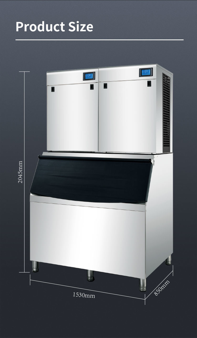 máquina de hacer hielo vertical comercial del kilogramo 1000kg del fabricante de hielo 4400W 900 para el hotel 9