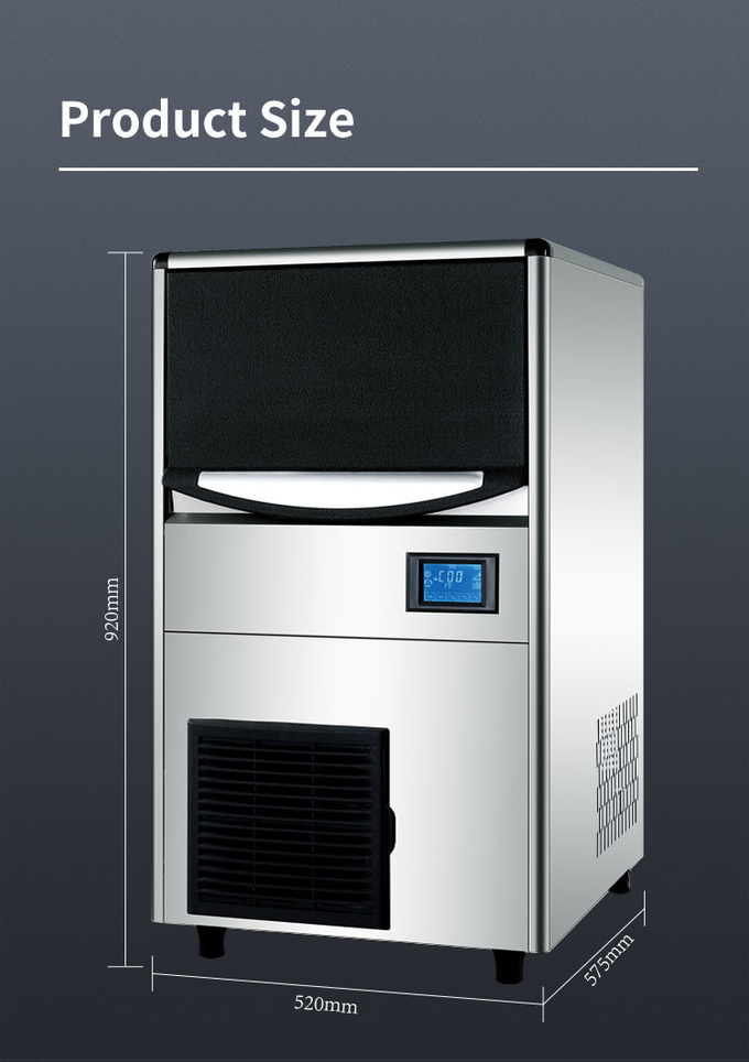 Comercial máquina de hielo de 150 libras para el fabricante automático del cubo de hielo de la tienda 60kg del hotel de la barra 7