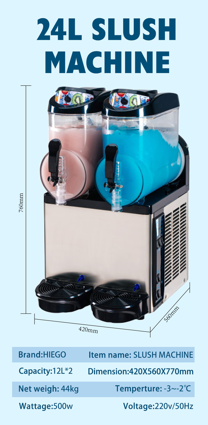 máquina comercial del Juicer del aguanieve del hielo del Smoothie de los tanques de la máquina 2 del aguanieve 36L 2