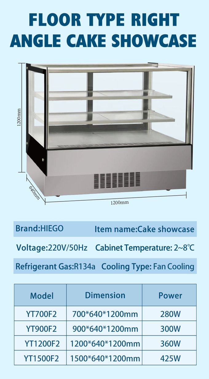 50-60hz Cake Display Showcase Refrigerador Stand Mostrador Cake Display Case 10