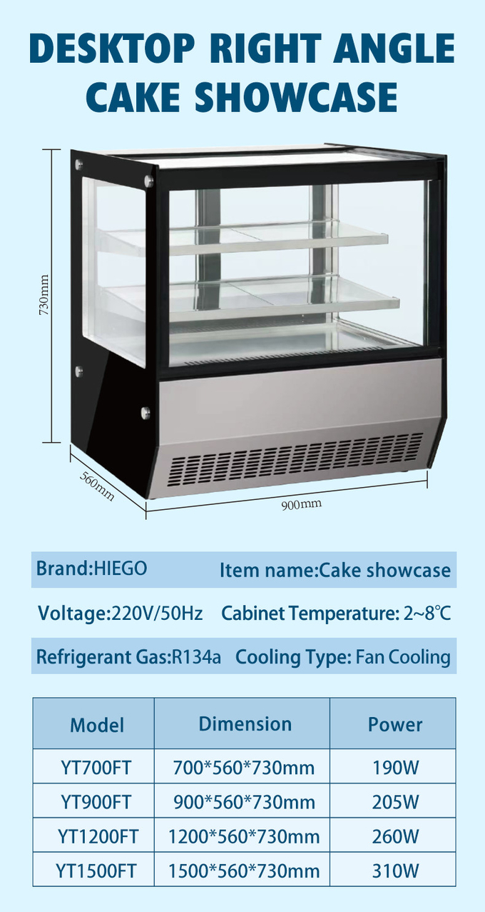 50-60hz Cake Display Showcase Refrigerador Stand Mostrador Cake Display Case 0