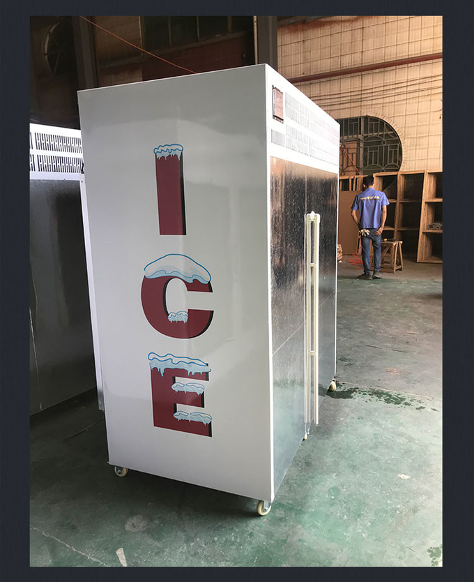Exhibidor de hielo para exteriores R404a Exhibidor de helados con refrigeración por aire 5