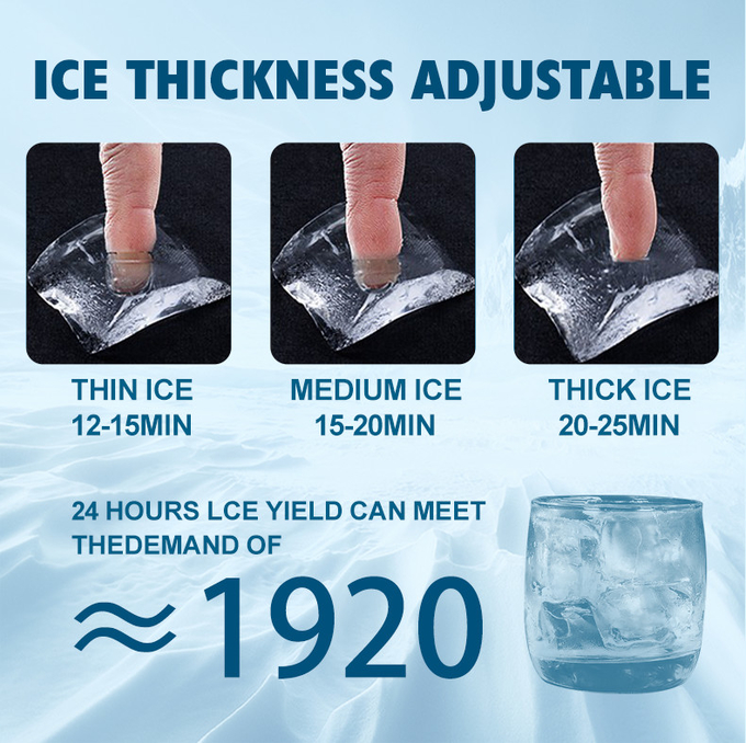 Máquina comercial de bloques de hielo para fiestas de Crescent Cube Ice Maker 150kg 2