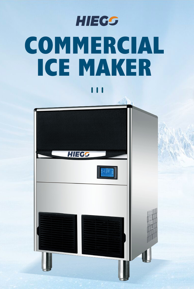 refrigeración por aire comercial de la máquina del cubo de hielo del fabricante de hielo del barril 100KG R404a 0