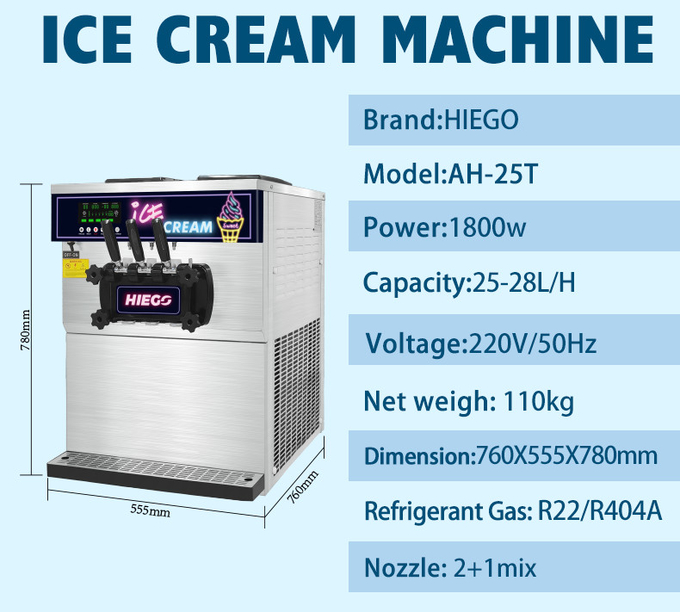 Máquina comercial del helado de Gelato del hotel comercial móvil 36l del fabricante 5