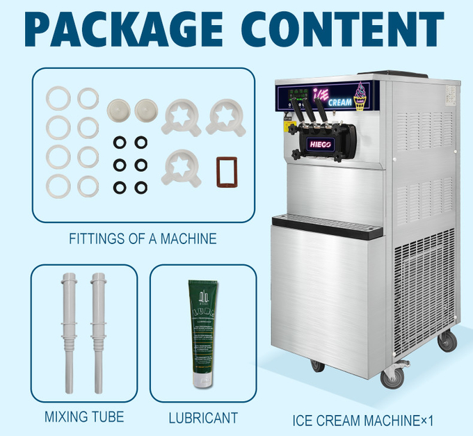 Máquina comercial del helado de Gelato del hotel comercial móvil 36l del fabricante 8