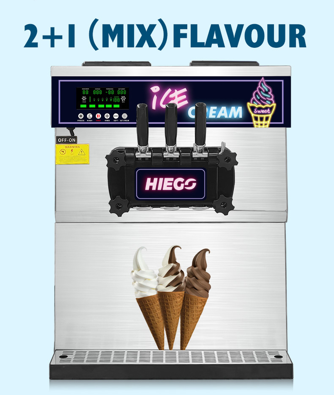 Máquina comercial del helado de Gelato del hotel comercial móvil 36l del fabricante 7
